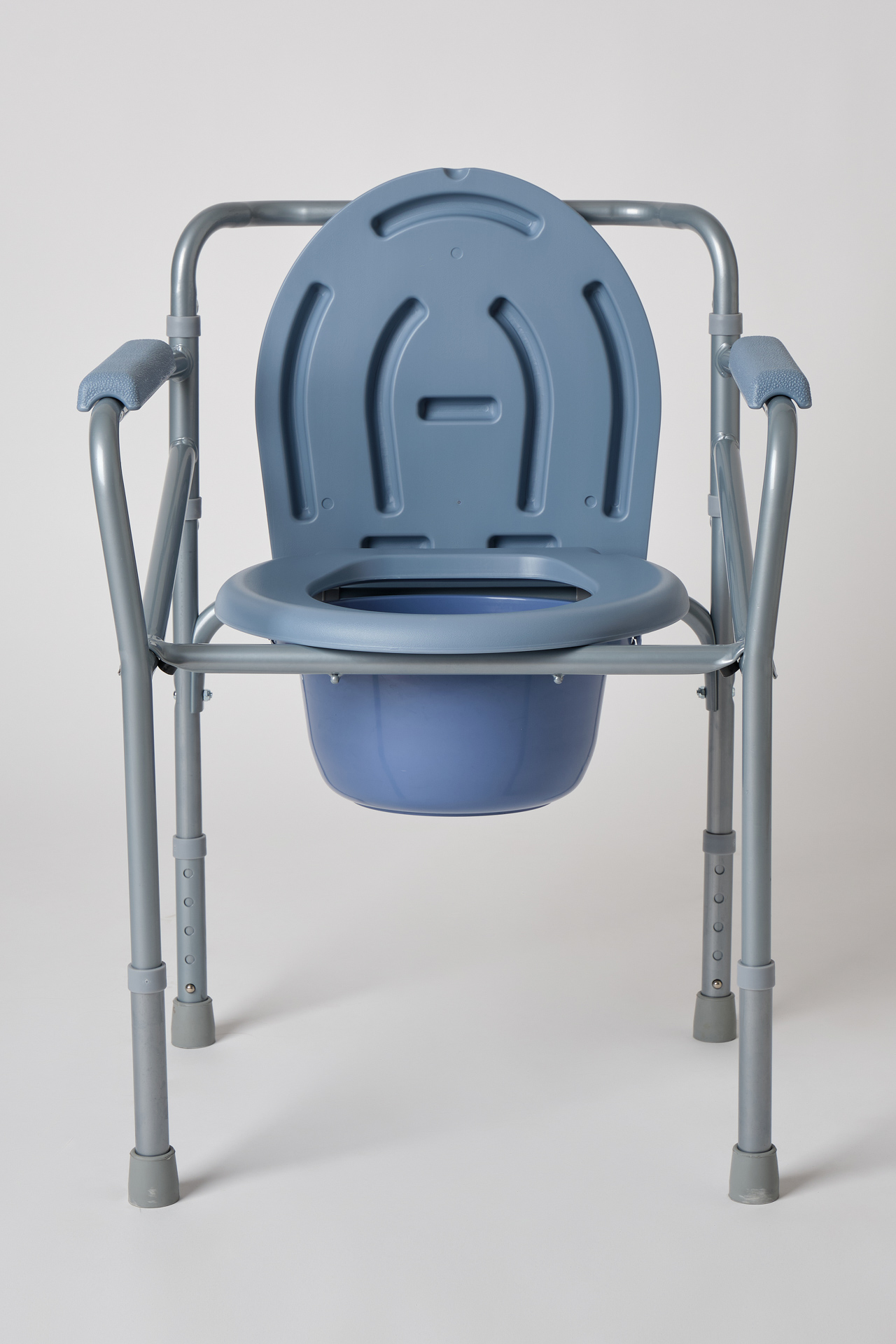 Sedia WC disabili e anziani regolabile in altezza – 2 in 1: rialzo WC e sedia WC con secchio - immagine 3