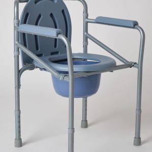 Sedia WC disabili e anziani regolabile in altezza – 2 in 1: rialzo WC e sedia WC con secchio